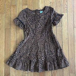 Gap kids leopard print dress. Cotton with corduroy feel.